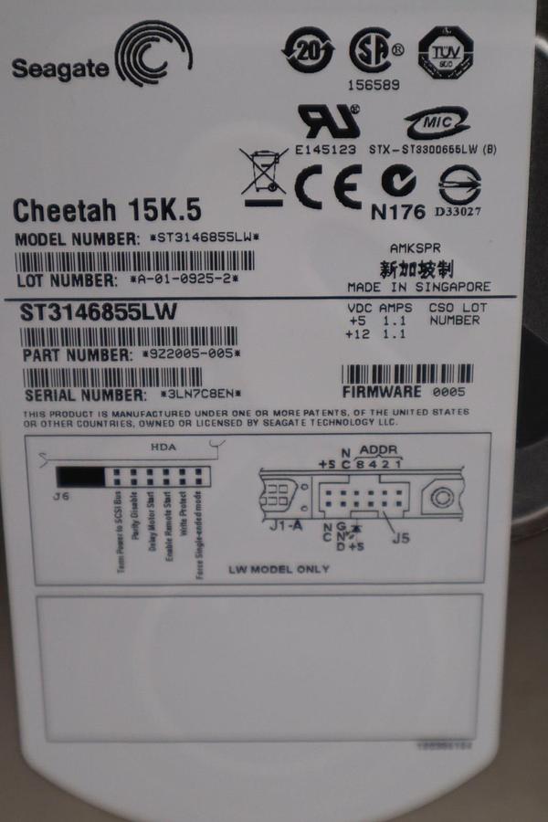 Used NEW OPEN BOX Seagate Cheetah 15K.5 ST3146855LW 146GB 15K Hard Drive STK GF242A