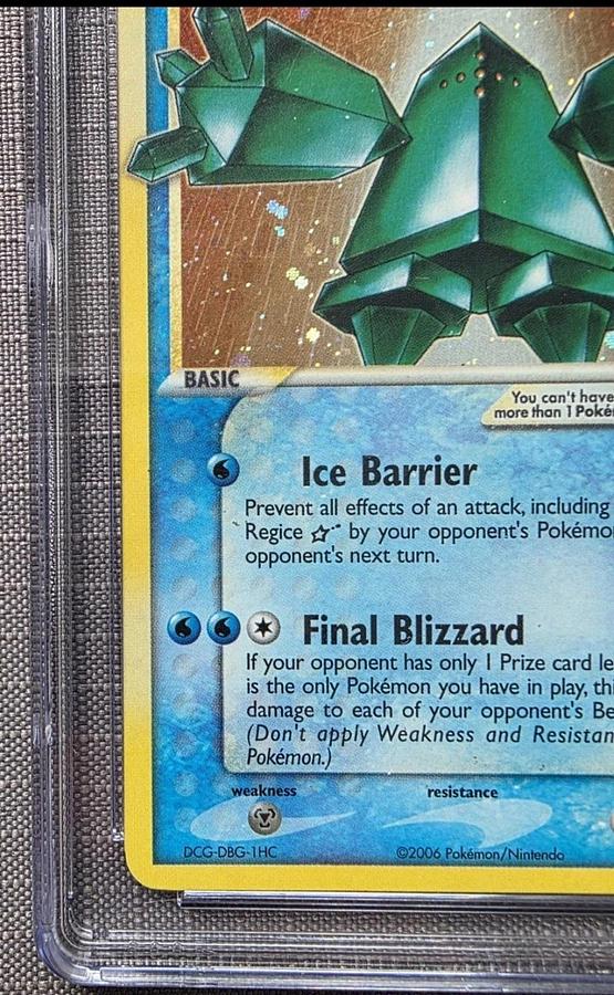 Used 2006 POKEMON EX LEGEND MAKER GOLD STAR #90 REGICE-HOLO CGC WORLD RECORD 1/1