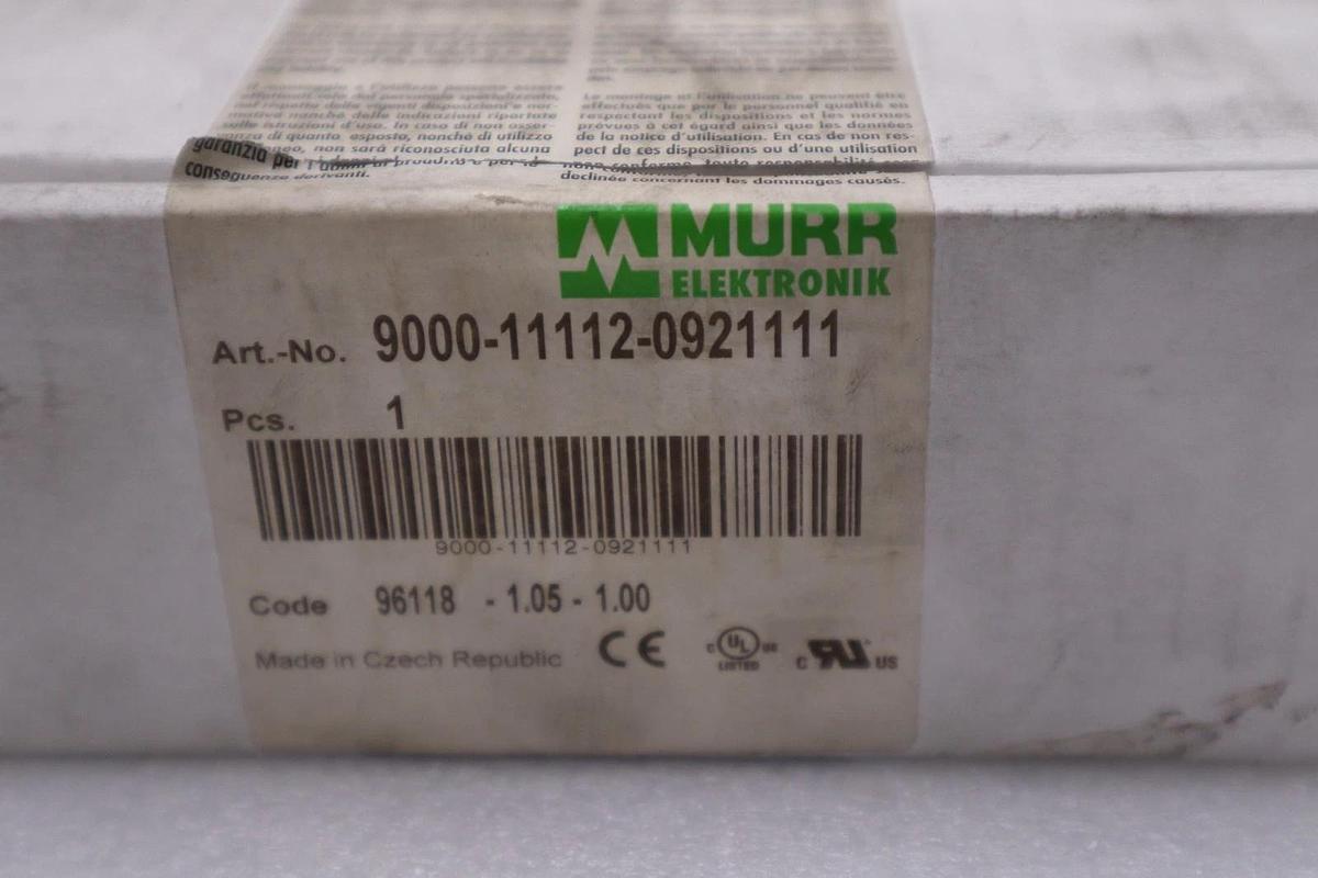 NEW OPEN BOX Murr Elektronik Switch Mode Power Supply 9000-11112-0921111 --GF298