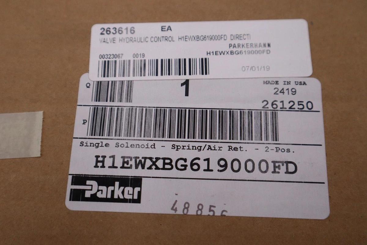 NEW PARKER H1EWXBG619000FD SS 2PO 24VDC LOW WATT AUTO STOCK G141