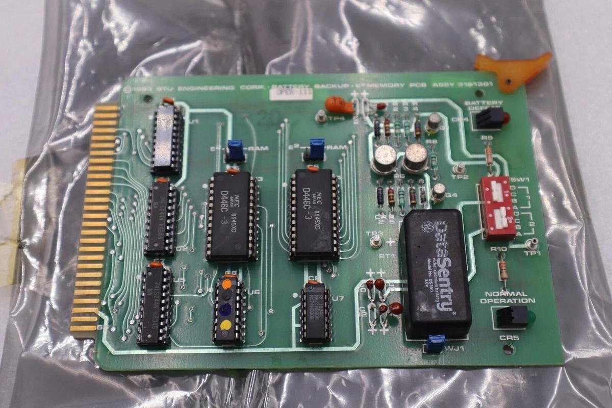 Used BRUCE 3161301 BATTERY BACKUP E2 MEMORY PCB ASSY STOCK #2820