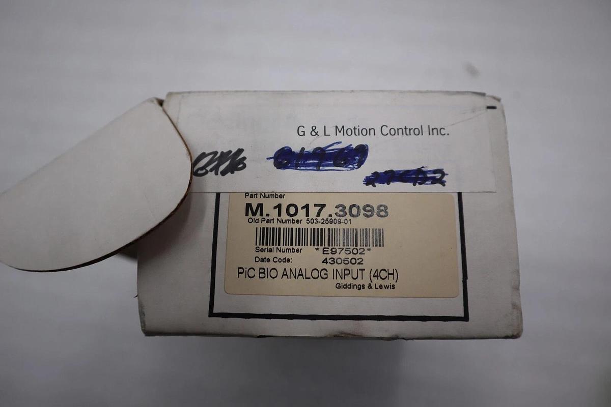 Used Giddings And Lewis M.1017.3098 R0 P/N 503-25909-01 Input Analog STOCK K-2904-A