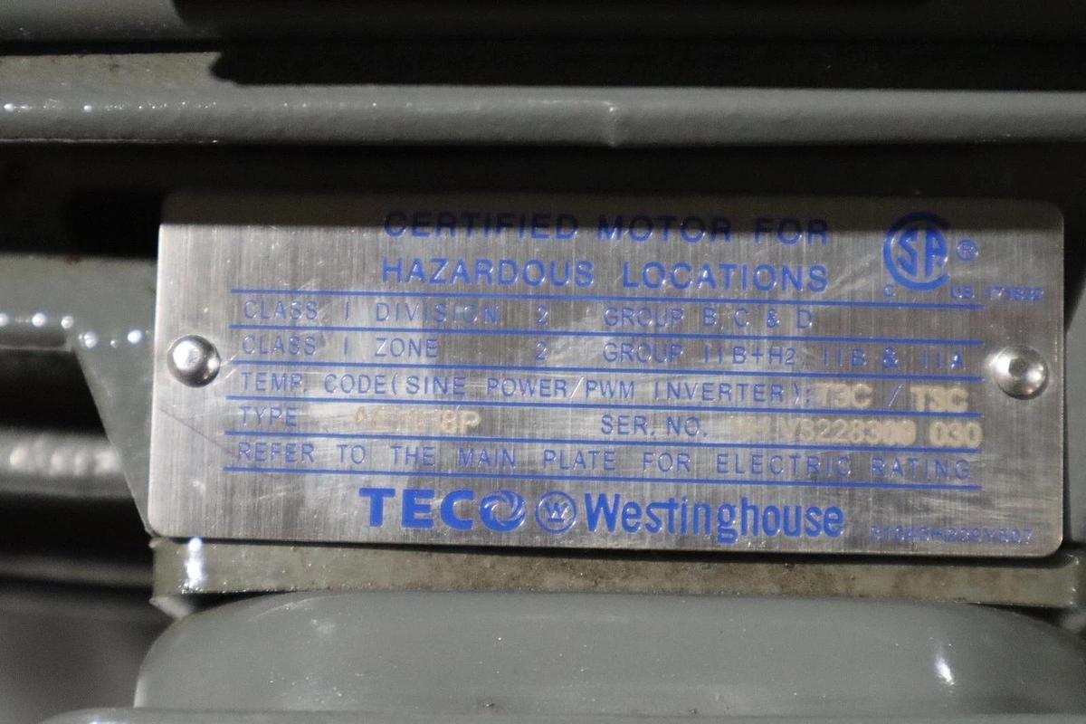 Used TECO-Westinghouse MAX-PE NP0034 TYPE AEHH8P 182T STOCK HS31