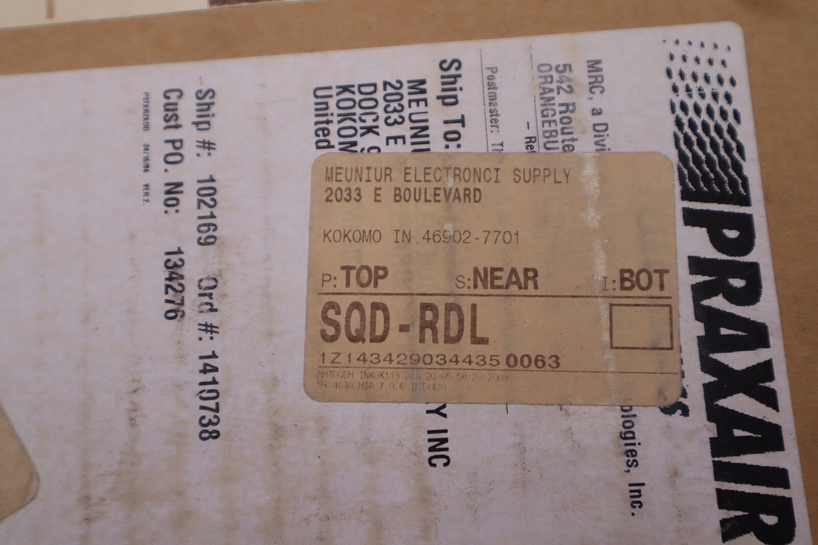 Praxair Electronics MRCFCU0003203 Copper 5N Inset Chi 4PCE C451545-01  #2769