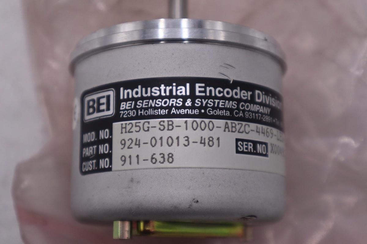 Used BEI INDUSTRIAL ENCODER H25G-SB-1000-ABZC-4469-LED-ED25-S STOCK #2054B