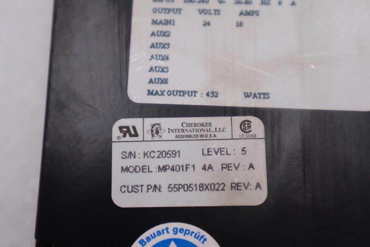 Used CHEROKEE INTERNATIONAL MP401F1 System Power Supply 24V 18A 432W STK 1229A