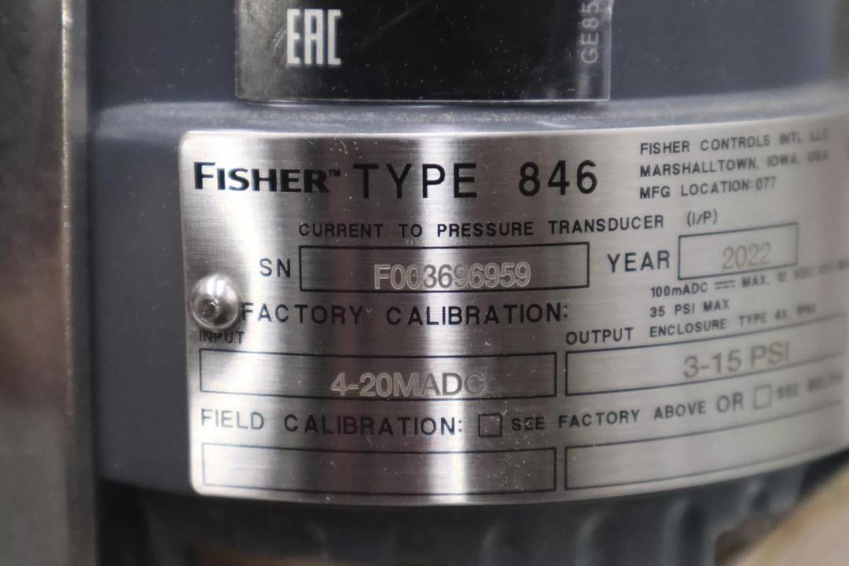 ROSEMOUNT FISHER TRANSDUCER 3311DS1J1B1F1 W/ FISHER 67CFR NEW STOCK G142A