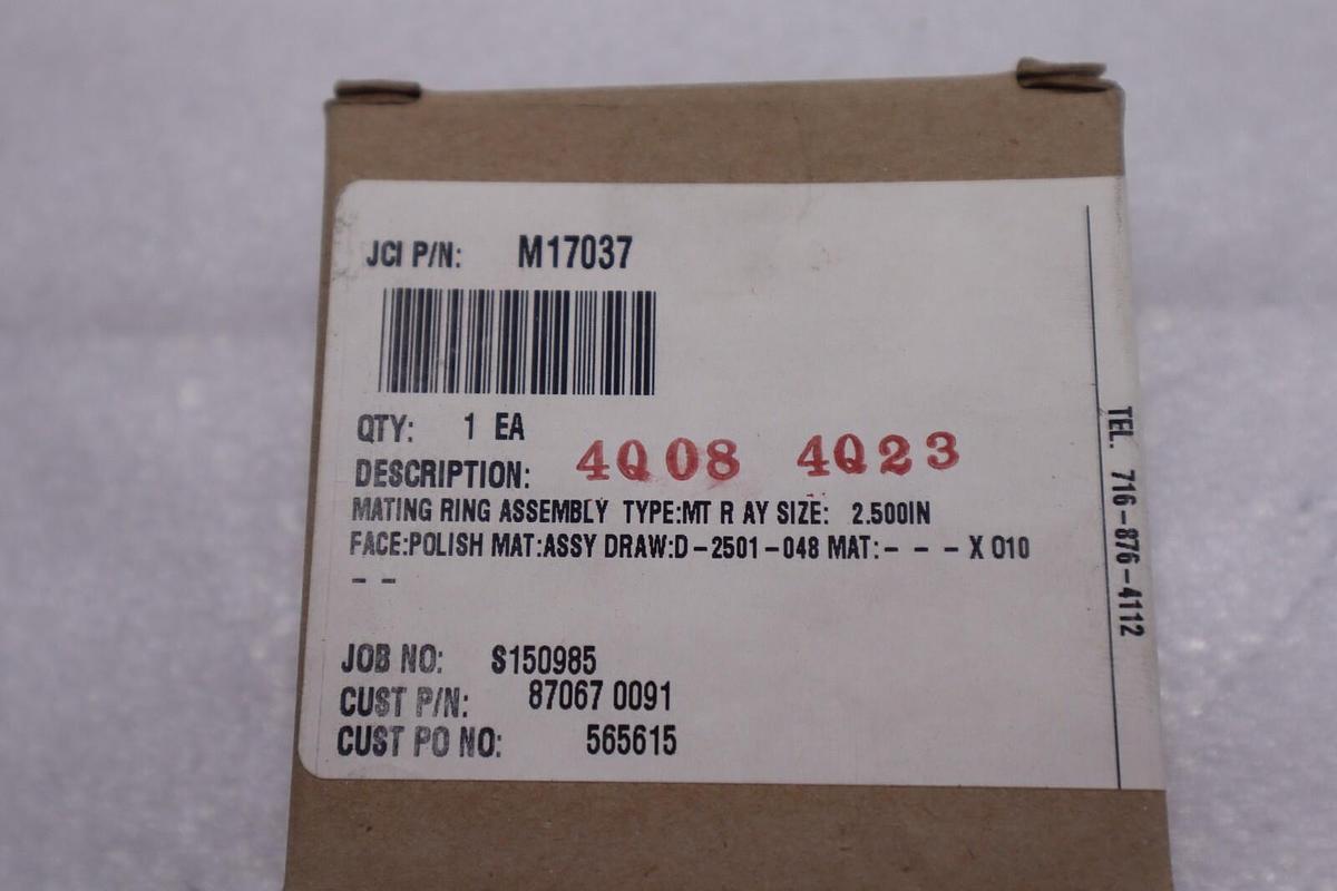 JOHN CRANE D-2501-048 MATING RING ASSEMBLY 2.500IN STOCK # K-2136