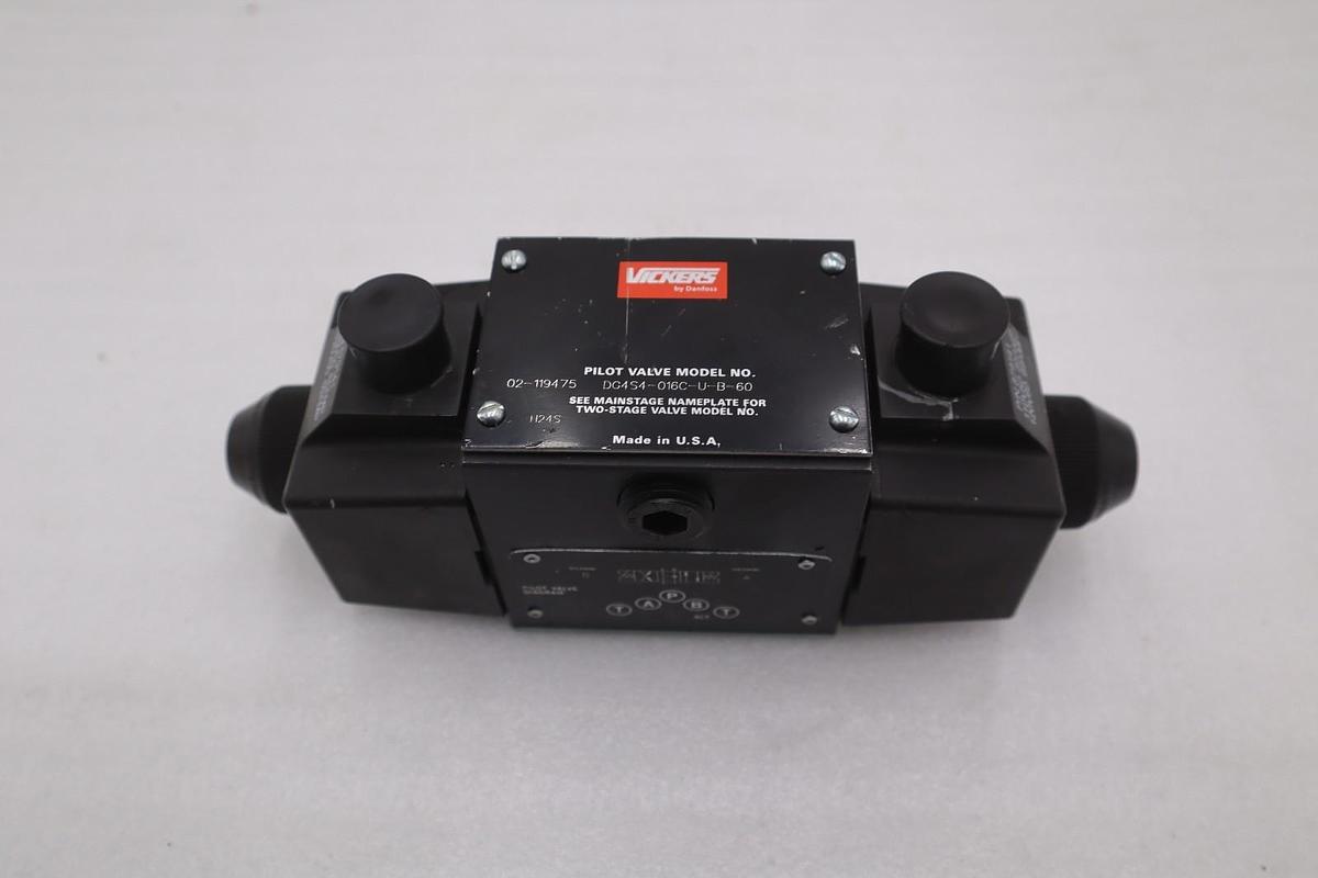 Used EATON/VICKERS, DG4S4-016C-U-B-60 Hydraulic Pilot Valve NEW NO BOX STOCK GF-753