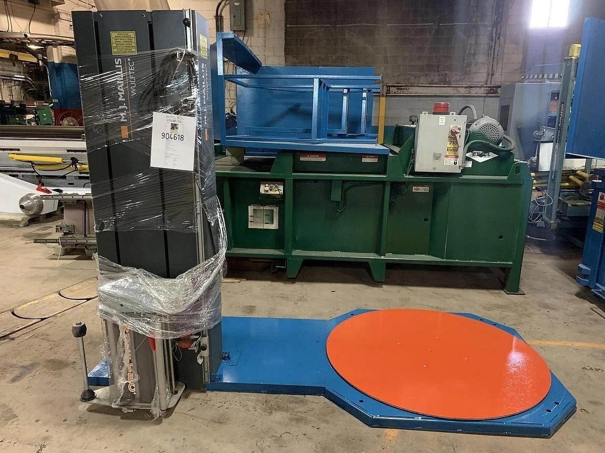 Used WULFTEC MODEL WSML-150-B SEMI AUTOMATIC STRECH WRAPPER LOW PROFILE 65"
