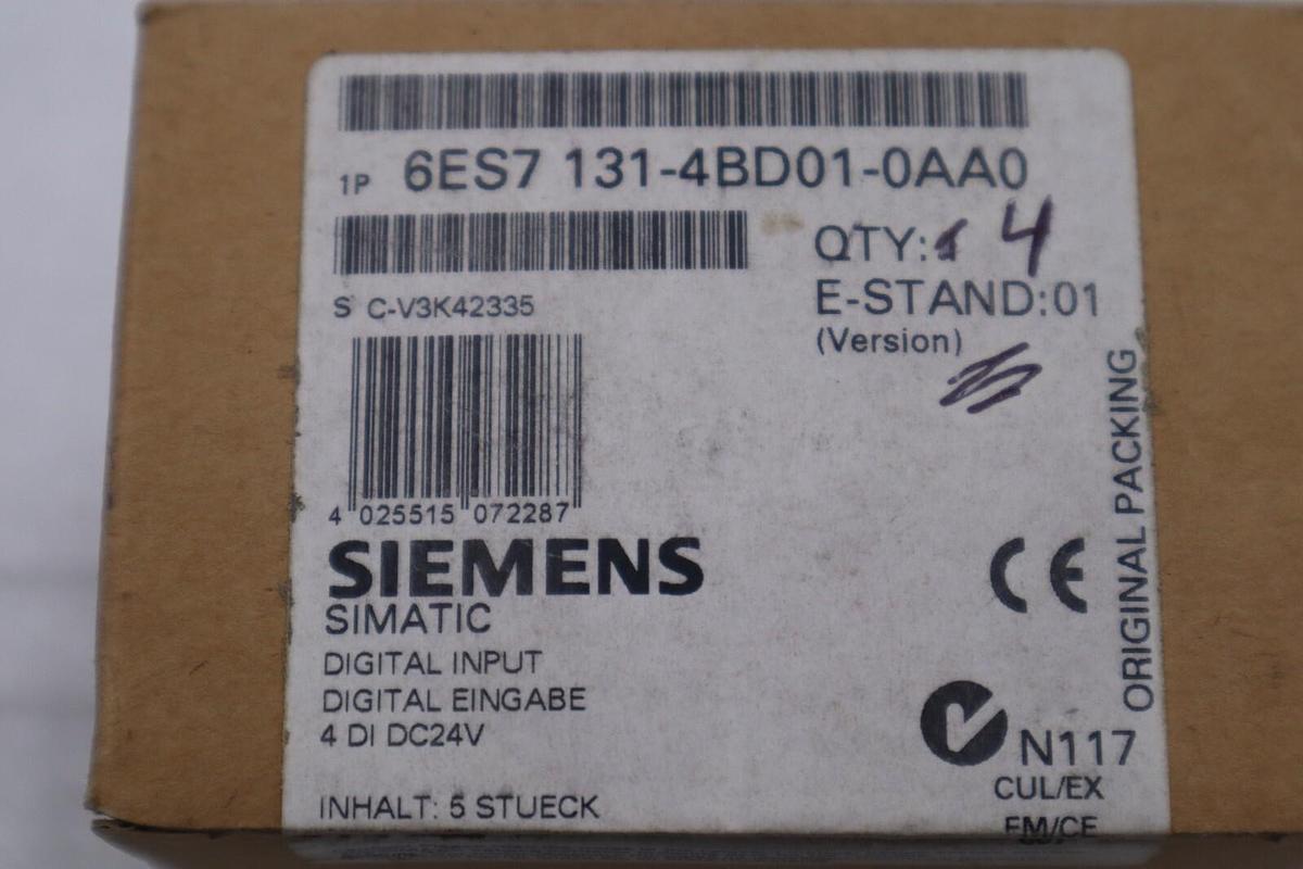 LOT OF 4 - NEW Siemens 6ES7 131-4BD01-0AA0 Digital Input Module STOCK L-394-C
