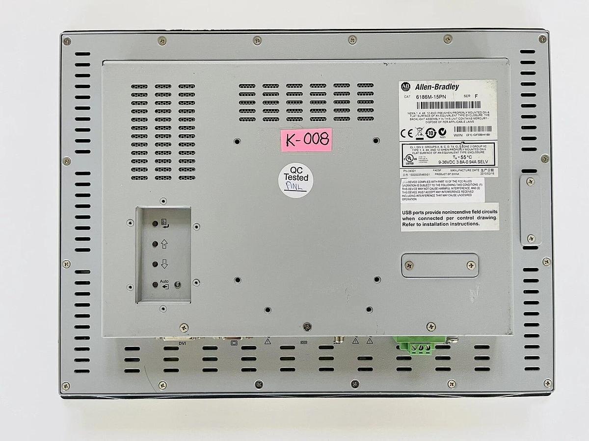 Used Allen Bradley 6186M-15PN Ser F Panelview 1500M STOCK #K-008/009/010 #K-743