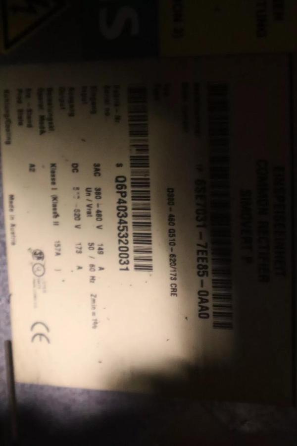 Used SIEMENS 6SE7031-7EE85-0AA0 Unit SIMOVERT Masterdrives 6SE76-0EF85-0EA0 STK S-402