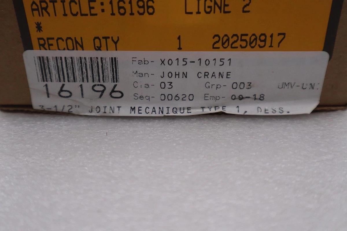 Used John Crane FSD3000/ FSD-3000 Spring Seal Assembly 3.5" - NEW - STOCK GF473A
