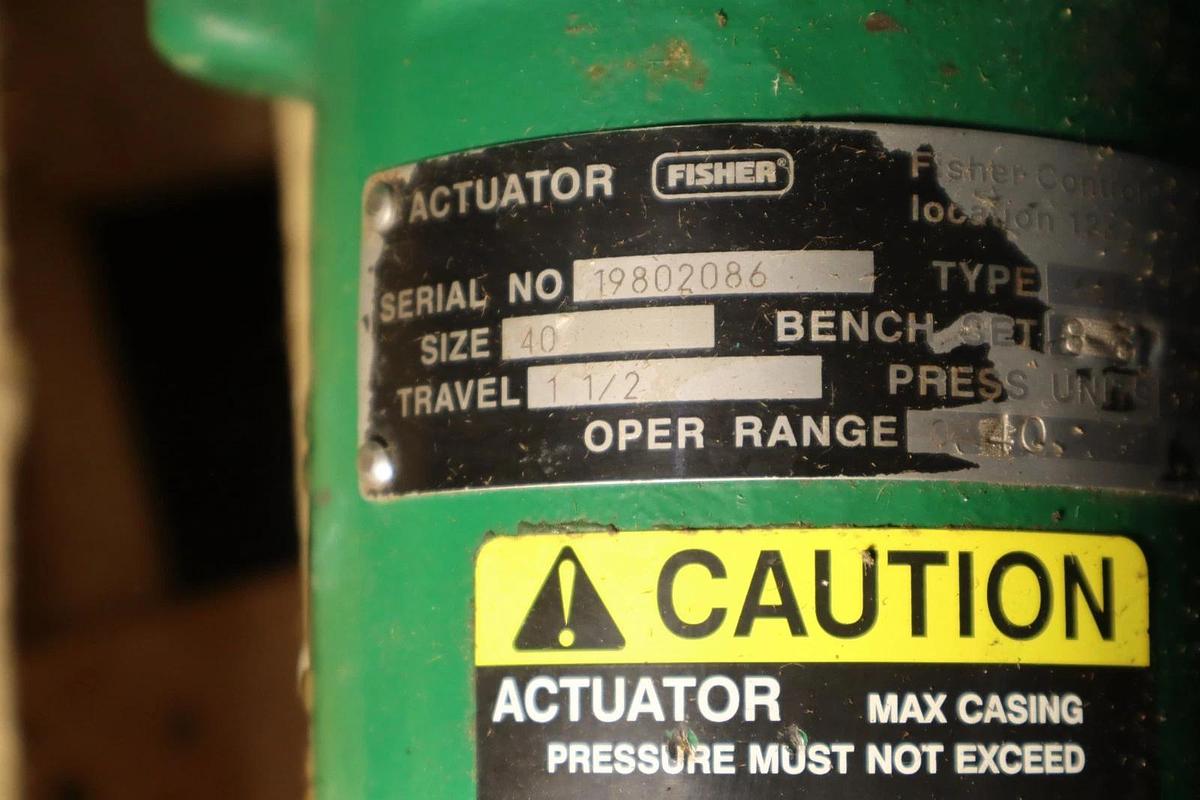 Used Fisher Control Valve Size 40 With Type 667 Pneumatic Actuator