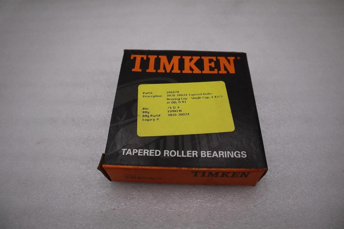 NEW OPEN BOX Timken 3920 Tapered Roller Bearing Cup STK K3995CC