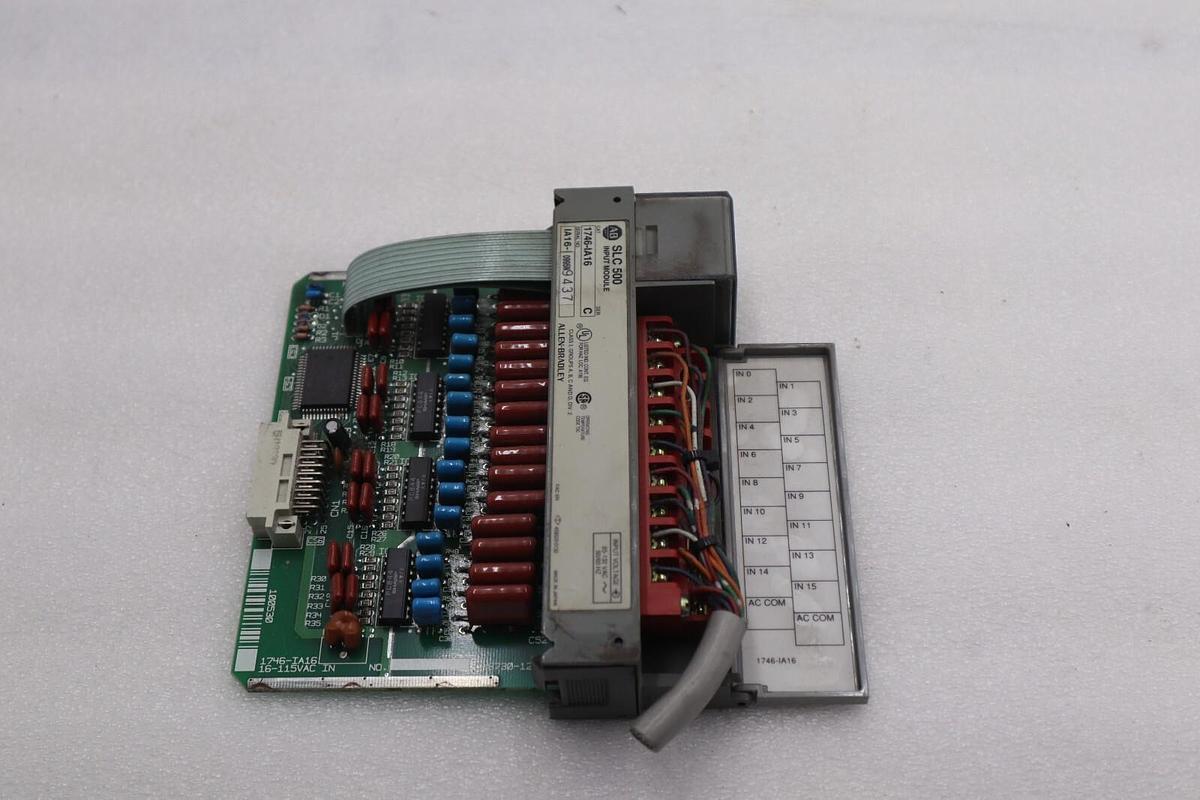 Used ALLEN BRADLEY 1746-IA16 SLC 500 INPUT MODULE SER C STOCK #L-510