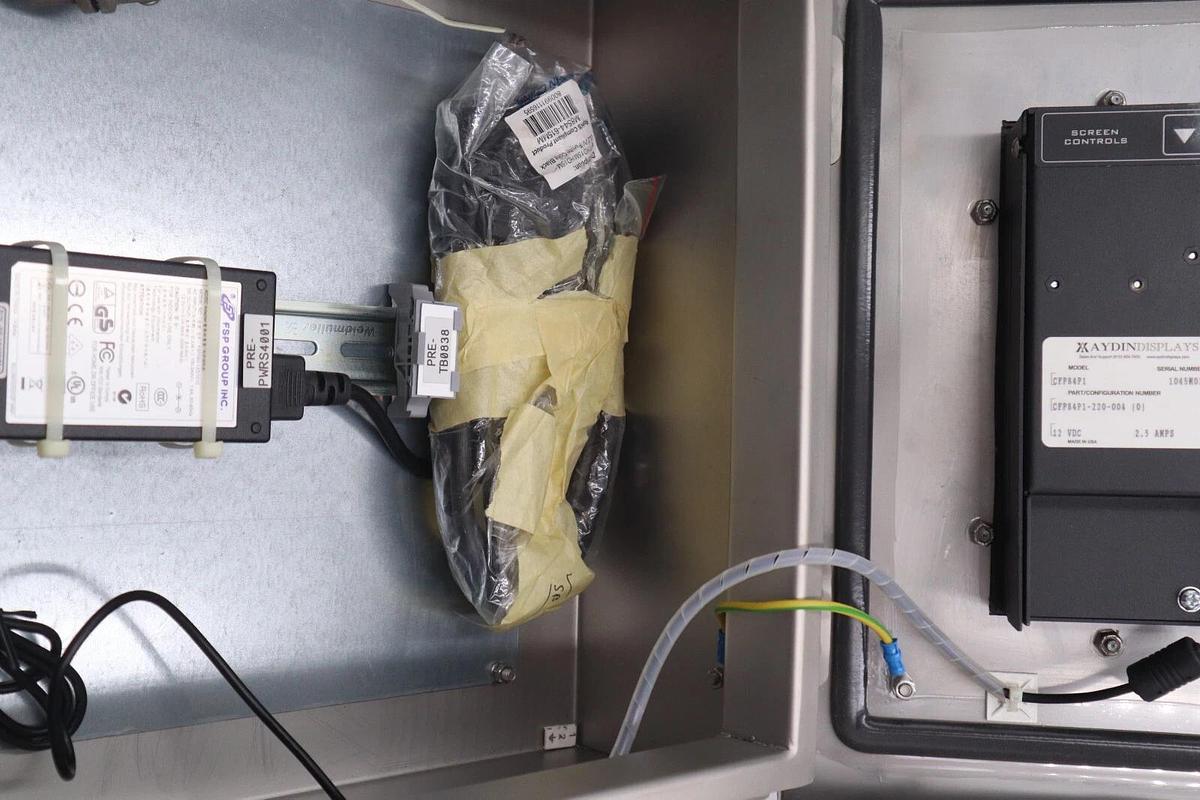 Used Hoffman HMI Enclosure Type 4X SST w/ Aydin CFP84P1 Military #2600