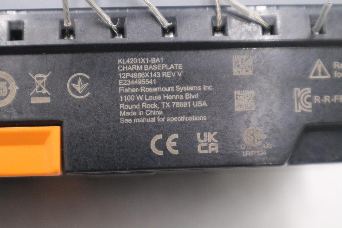 Used Emerson DeltaV KL4201X1-BA1 CHARM BASEPLATE USED UNIT STOCK 2915A