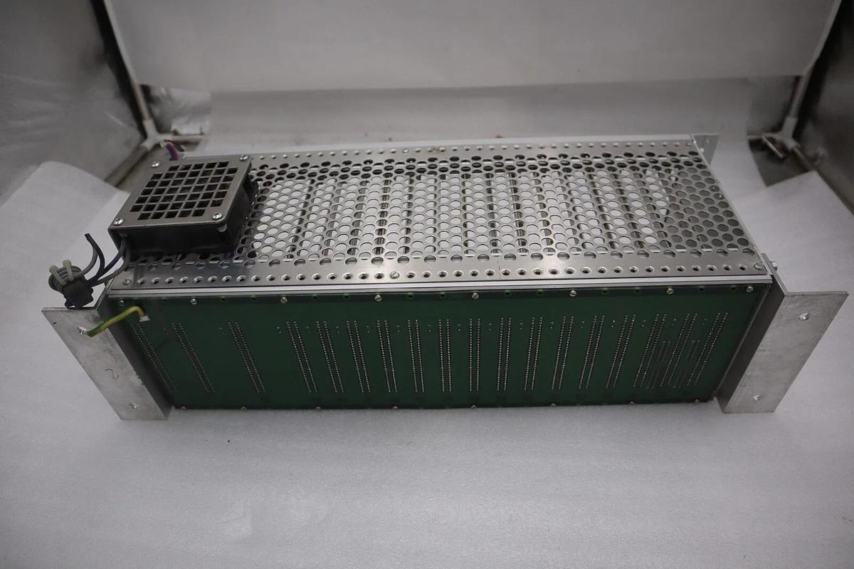 Used PASABAN PLC RACK WITH POWER SUPPLY CARD MODEL MTC-3044 STOCK 4836-A