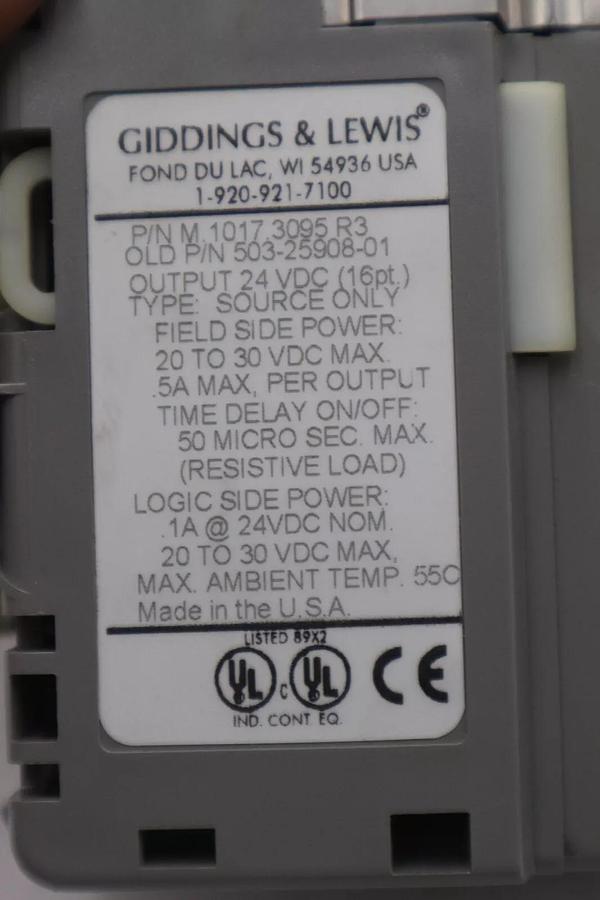 Used DANAHER MOTION M.1017.3095 R3 / M10173095 R3 GIDDINGS & LEWIS MODULE #K-2924-A