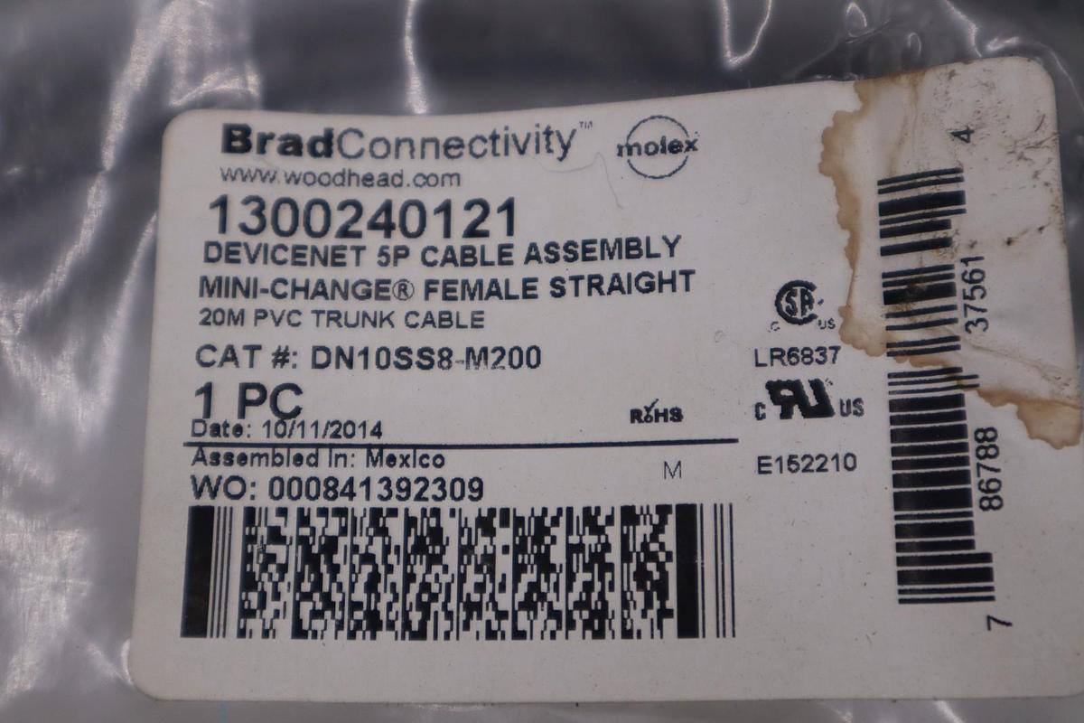 BRAD CONNECTIVITY DN10SS8-M200 STOCK #5561A