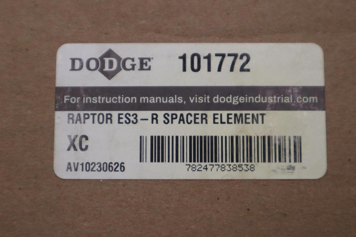 Used DODGE 101772 RAPTOR ES3-R SPACER ELEMENT - NEW UNIT - STOCK GF454A