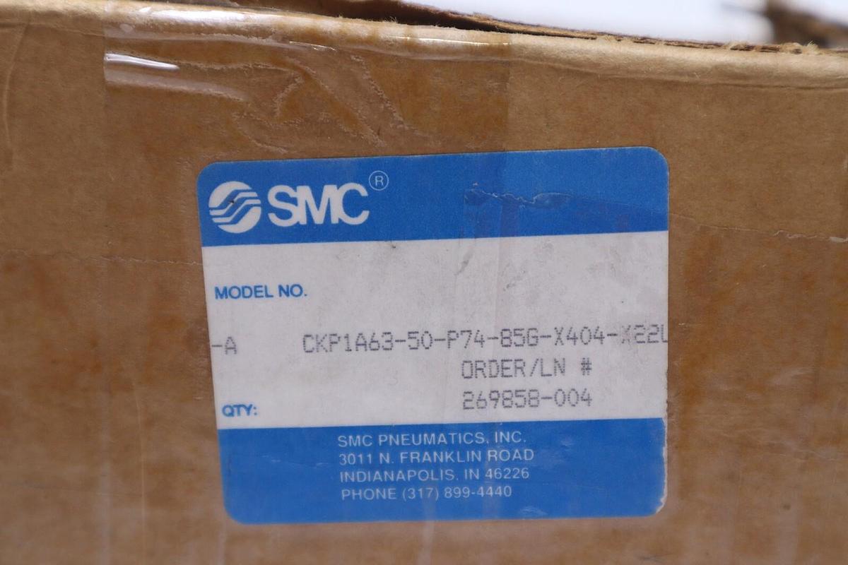 SMC CYLINDER MAX PRESS 250PSI CKP1A63-50-P74-85G-X404-X22US-A NEW STOCK 1666-A