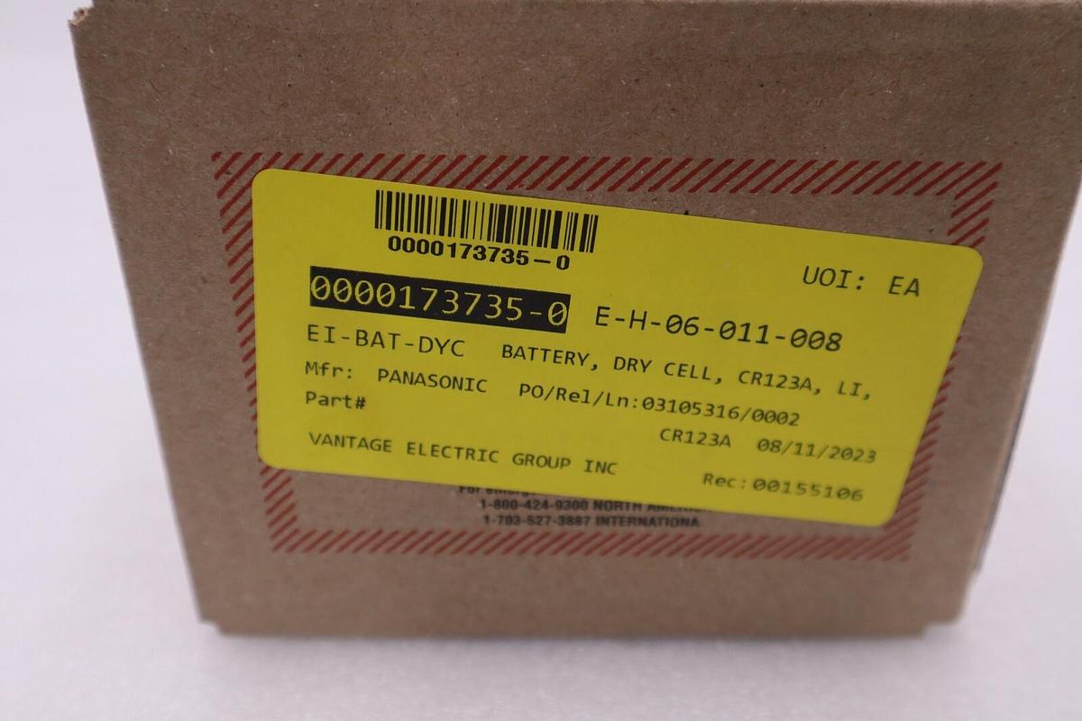 Streamlight 3V CR123A Lithium Batteries (2 Pack) 85175 (BOX OF 12) STOCK G527A