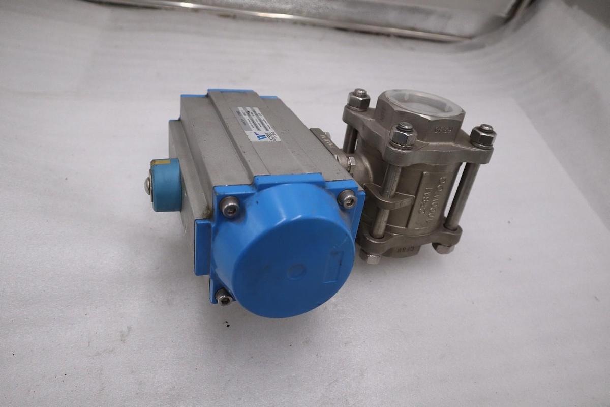 Used V-TORK VT085D Actuator w/ Javic SS Ball Valve & Lock NEW VALVE STOCK M-21CC