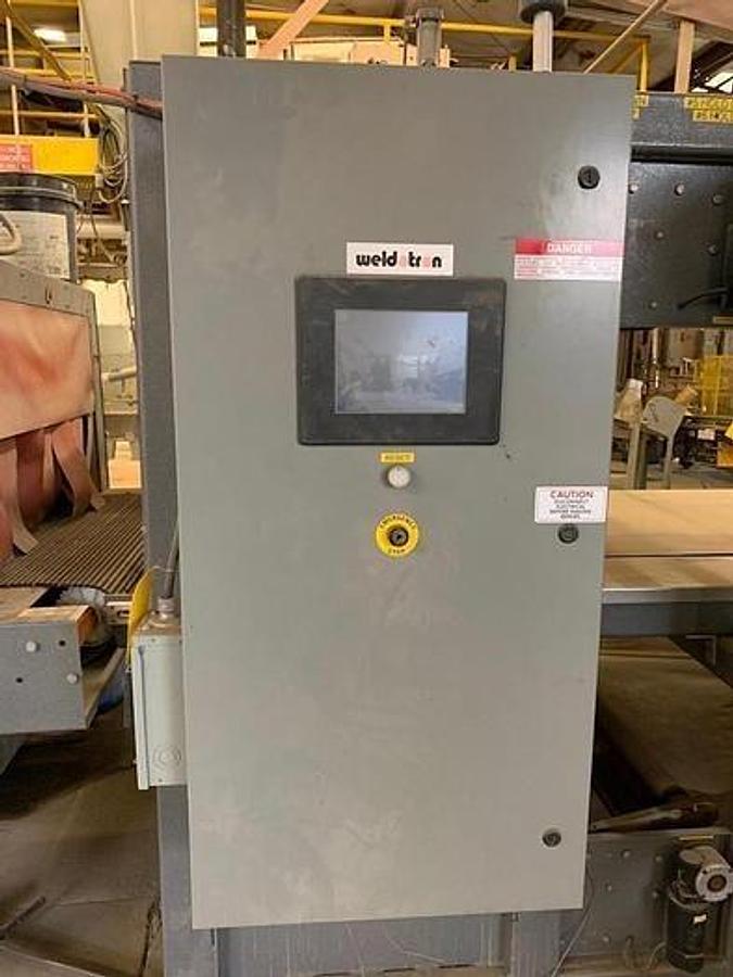 Used 50" W IN-LINE AUTOMATIC SHRINK BUNDLER W/ WELDOTRON 1250 BUNDLER & 5016 TUNNEL