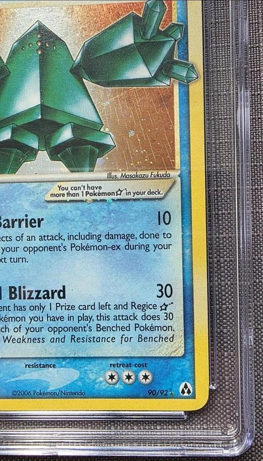 Used 2006 POKEMON EX LEGEND MAKER GOLD STAR #90 REGICE-HOLO CGC WORLD RECORD 1/1