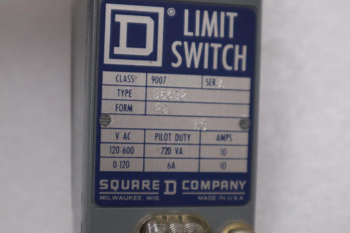 Used SQUARE D 9007 B64B2 HEAVY DUTY LIMIT SWITCH SERIES A STOCK #G-87B
