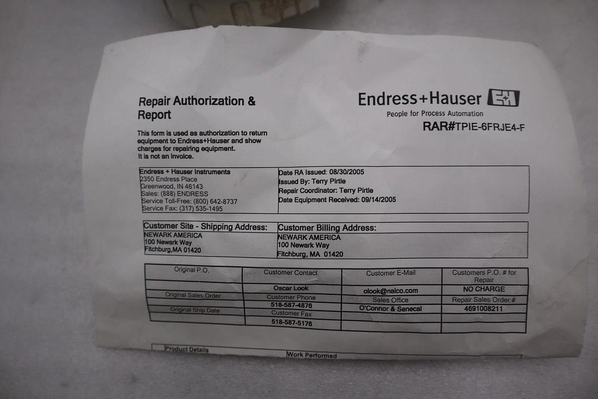 Used Endress+Hauser 53H08-A00B1RA0B2AC Promag 53 Electromagnetic Flowmeter #GF677
