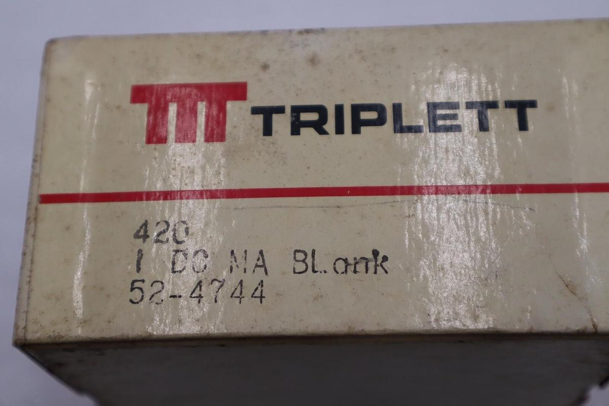 Used NEW OPEN BOX TRIPLETT MODEL 420, 0-750 D.C. AMPERES STOCK 5875