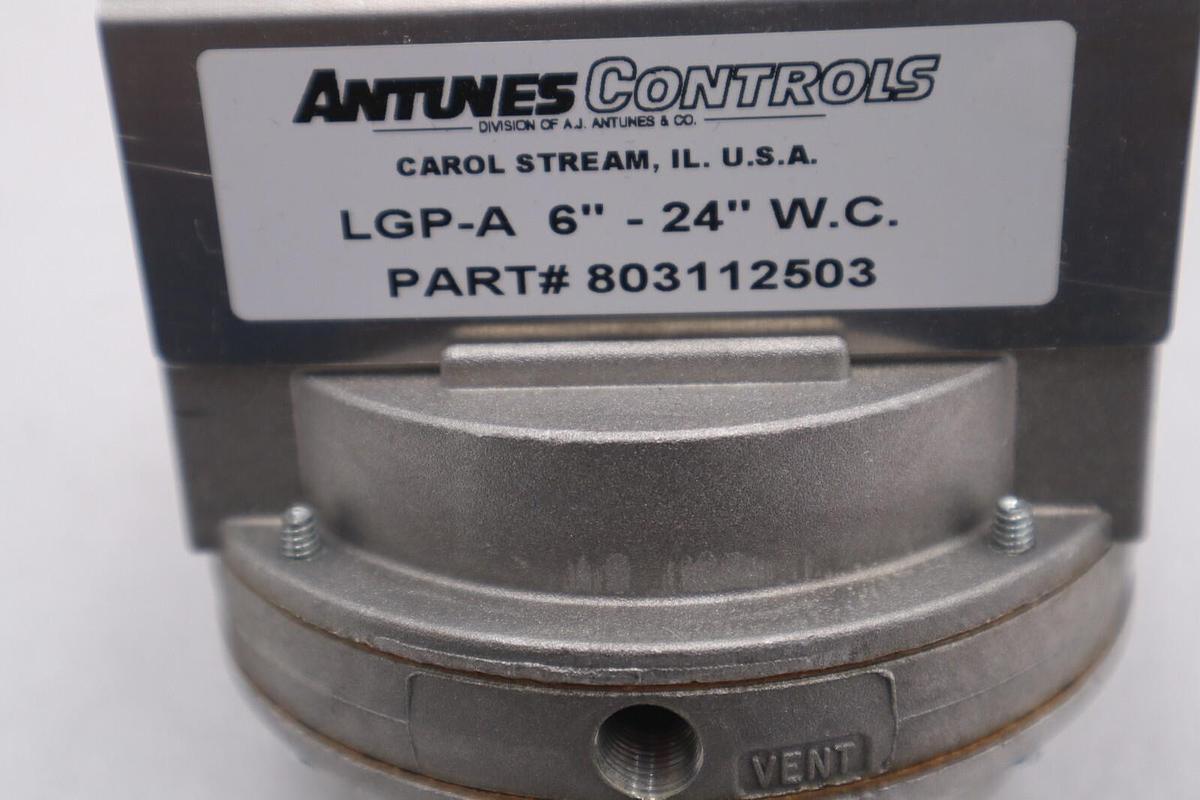 Used ANTUNES 803112503 PRESSURE SWITCH LPG-A 6"-24" W.C. ** NEW** STOCK K-3065
