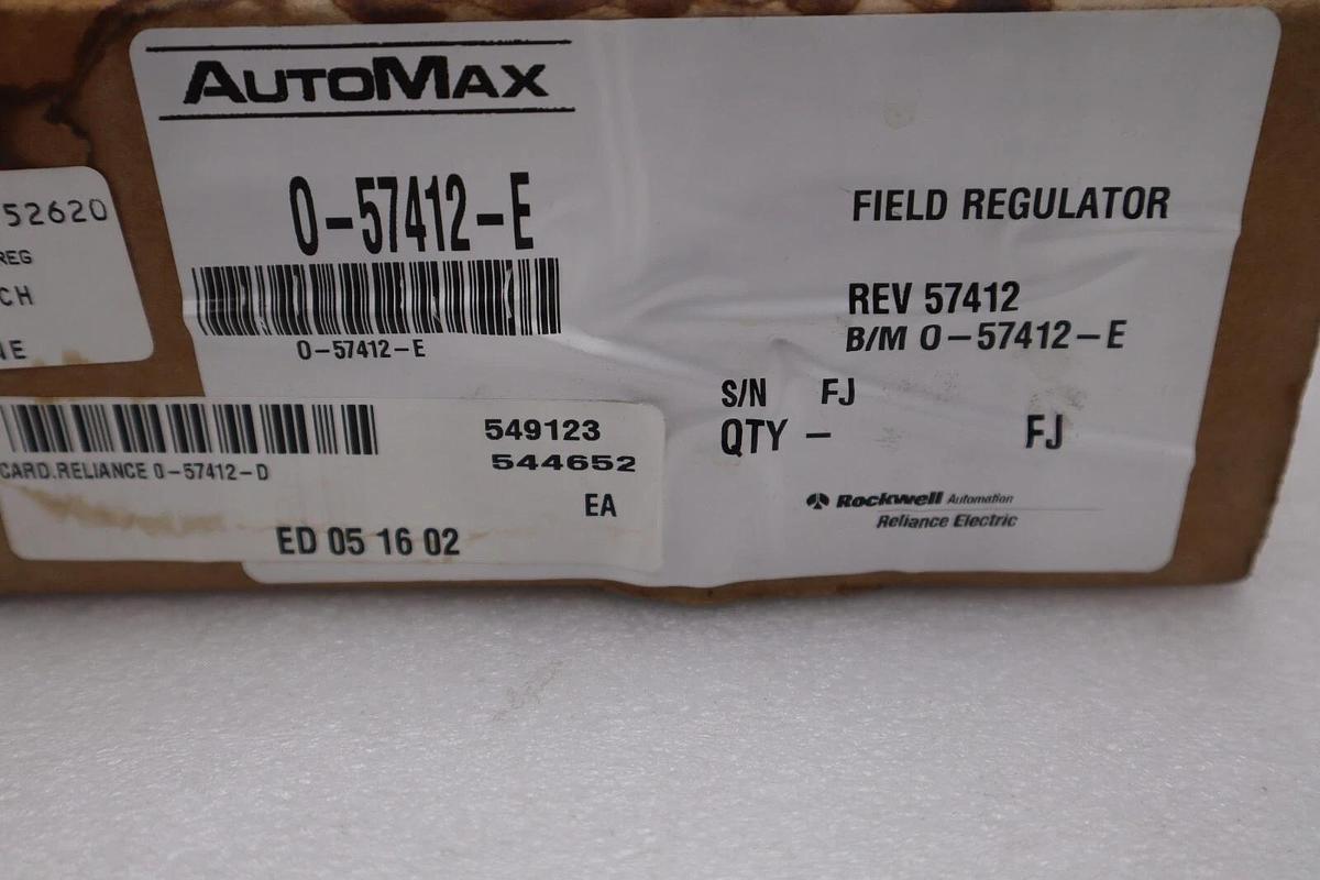 AUTOMAX RELIANCE ELECTRIC 0-57412-E FIELD REGULATOR MODULE NEW STOCK G421