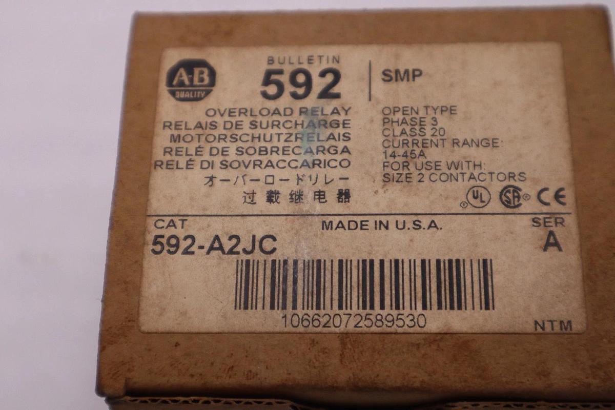 NEW IN BOX ALLEN BRADLEY 592-A2JC SER. A 600V 14-45A STOCK H456A