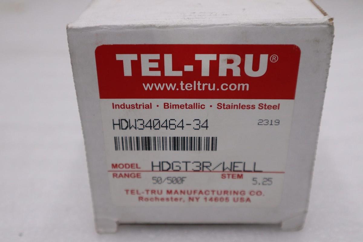 Used NEW OPEN BOX TEL-TRU HDGT3R/WELL THERMOMETER STK GF63