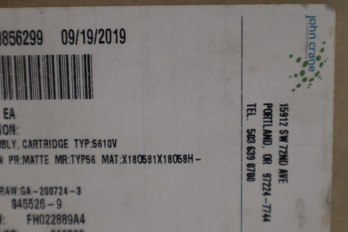 Used NEW IN BOX John Crane 5610V  SIZE 3.500IN STOCK 5933