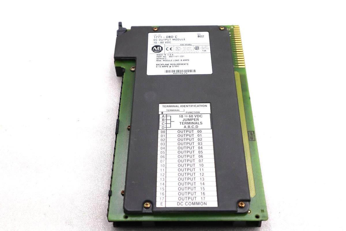 Used ALLEN BRADLEY 1771-OBD/C REV B02 DC OUTPUT MODULE 10-60 VDC STOCK #1795