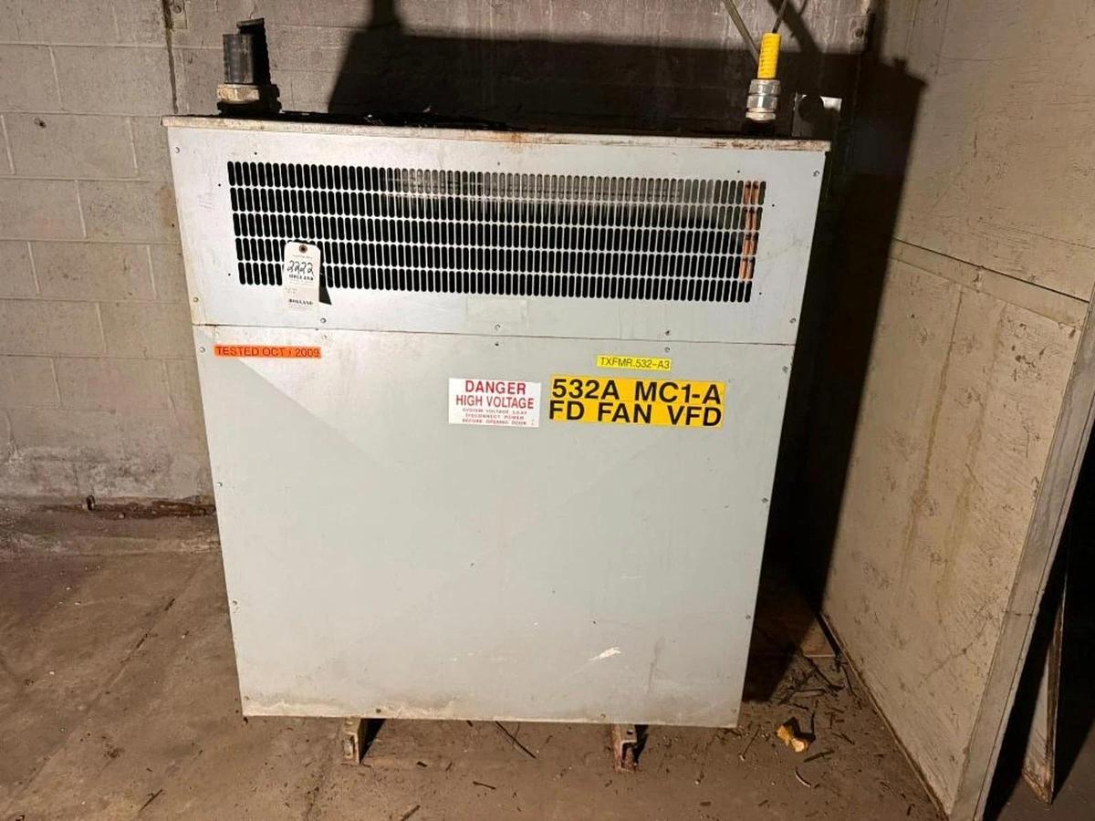 Used 550 kVA HPS Hammond 154308 Transformer HV 4160V LV 480/266V ALUMINUM WINDINGS