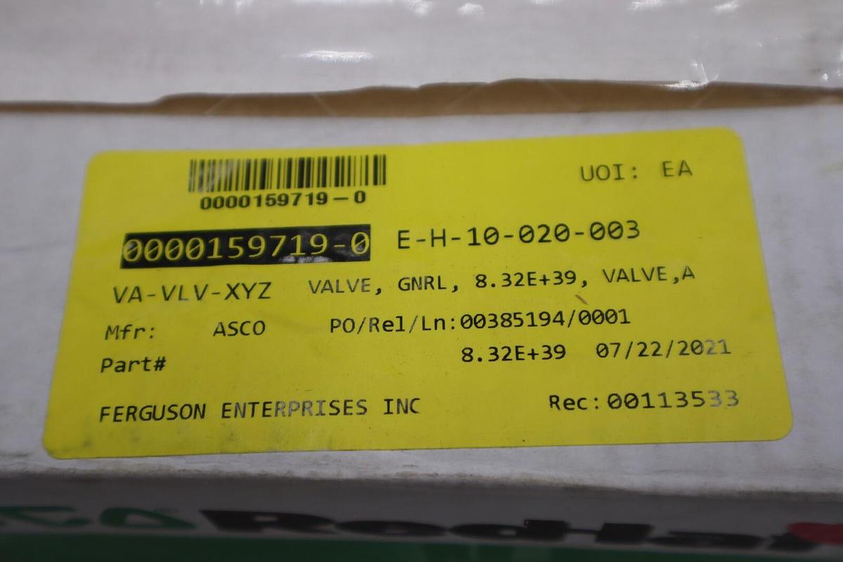 NEW ASCO RED-HAT 8316G036 SOLENOID VALVE 1" PIPE 110/120V. COIL STOCK G508
