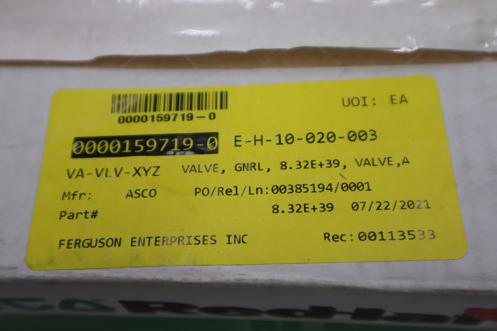 NEW ASCO RED-HAT 8316G036 SOLENOID VALVE 1" PIPE 110/120V. COIL STOCK G508