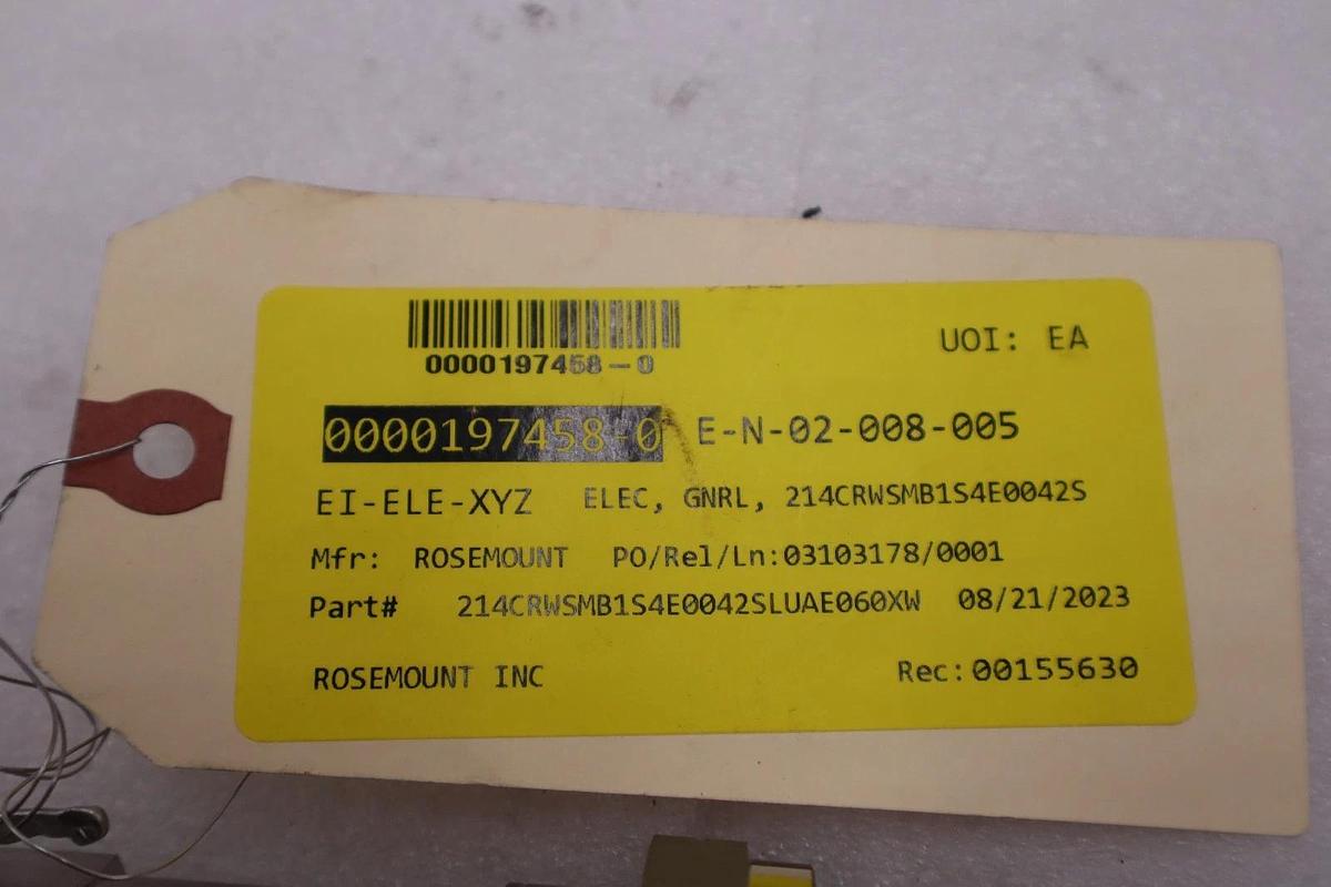 Used ROSEMOUNT 214CRWSMB1S4E0042S TEMPERATURE -196 TO 600 C SENSOR STK H1460A