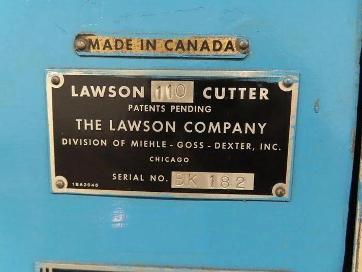 Used 110" LAWSON PACEMAKER II GUILLOTINE PAPER CUTTER