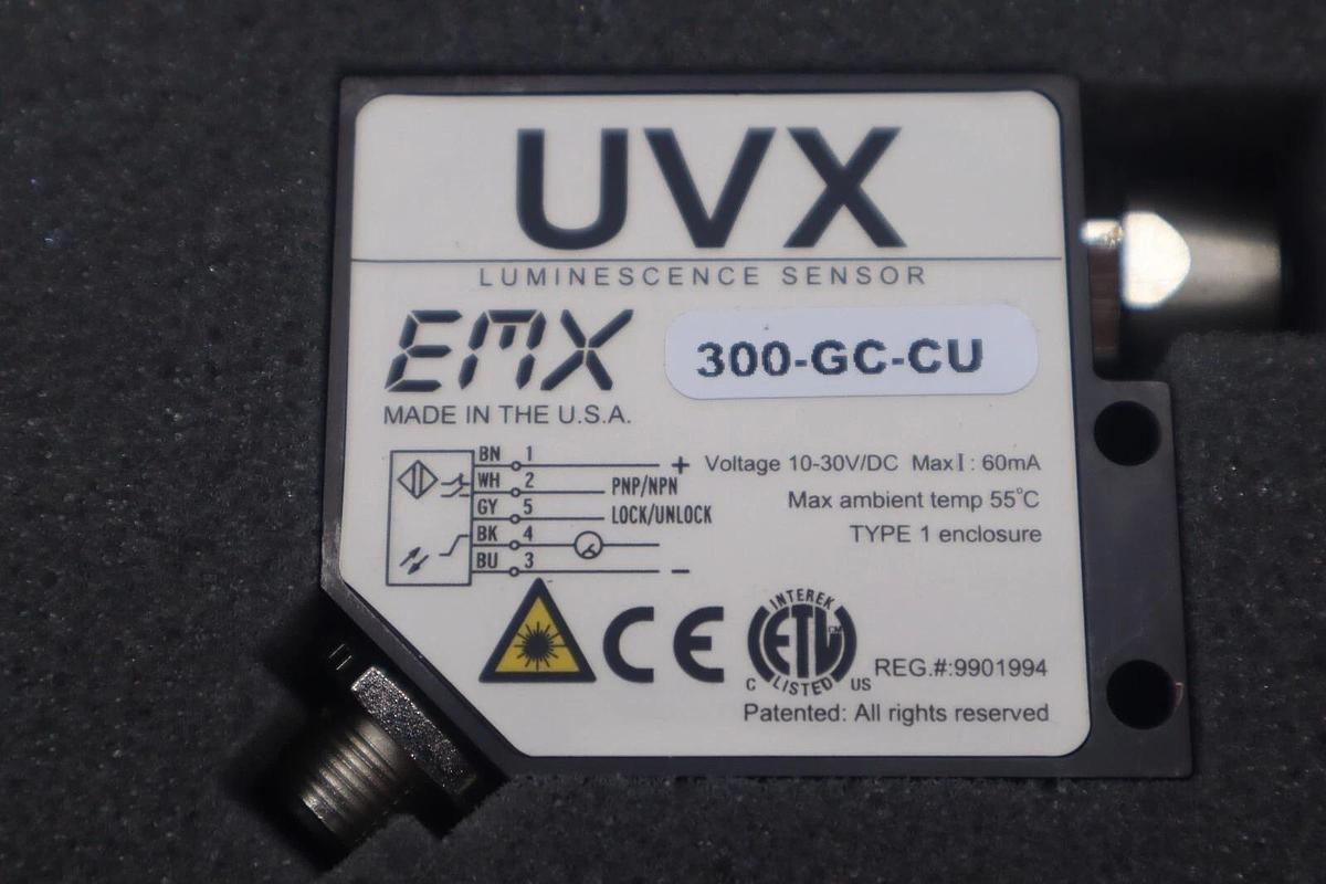 Used EMX UVX-300 luminescence sensor tin side detector NEW UNIT STOCK B-1393