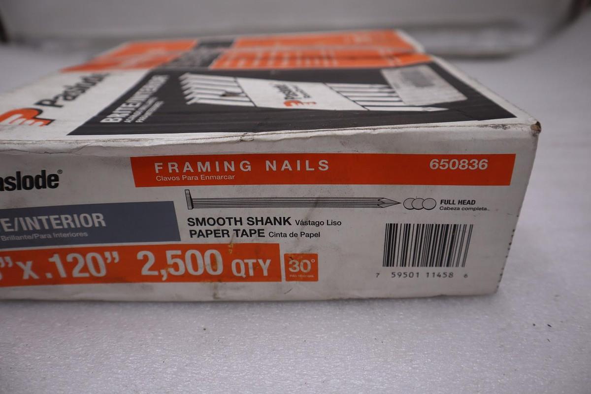 NEW Paslode Framing Nails Brite Interior 3" x .120" 2500 Qty STK K-3962CC