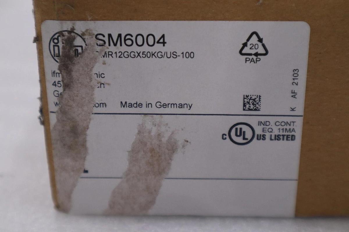 Used IFM ELECTRONIC GMBH SM6004 MAGNETIC FLOW METER NEW IN BOX STOCK H20A