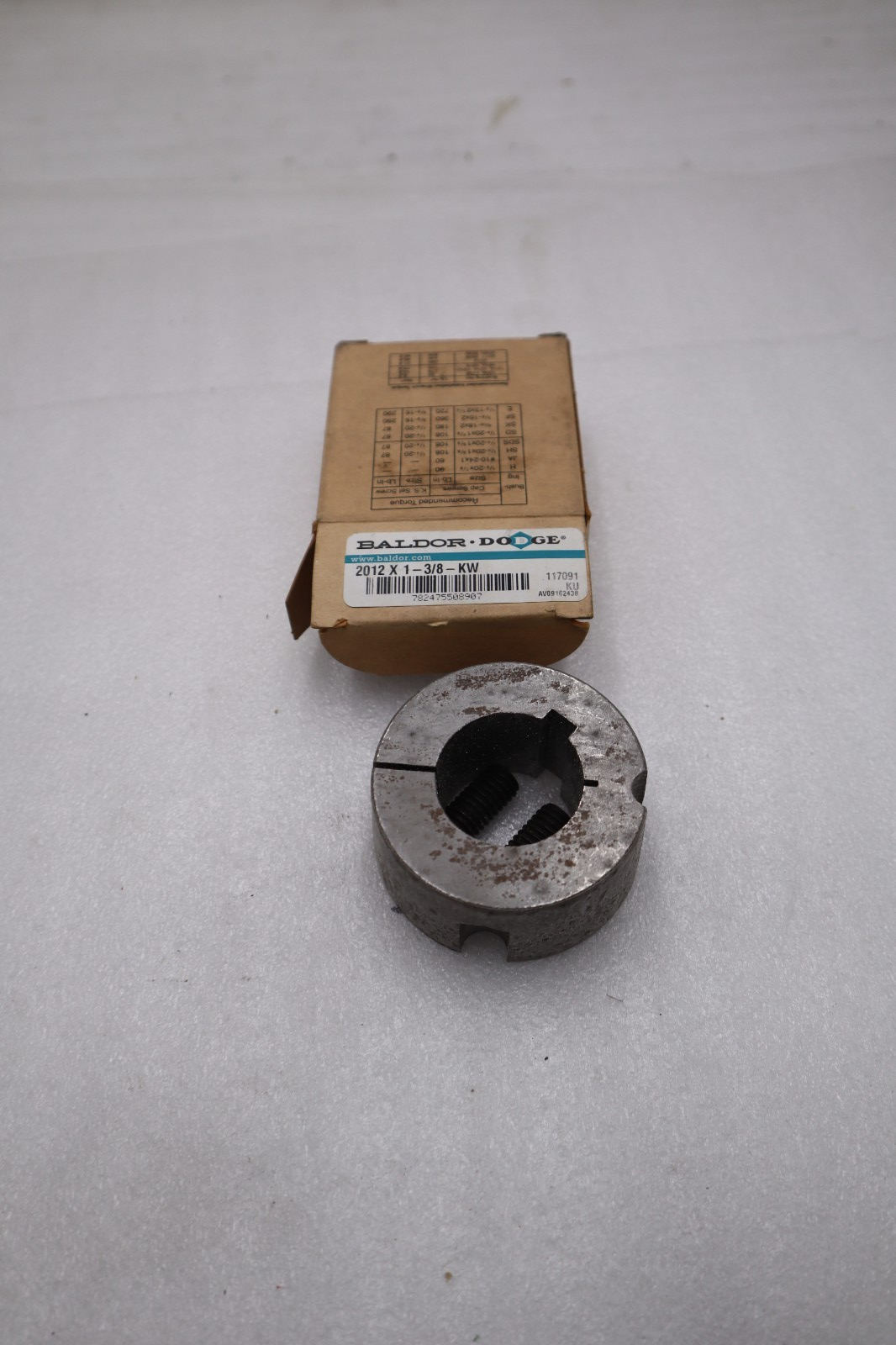 LOT OF 2 - DODGE 2012 x 1-3/8-KW Taper Lock Bushing STOCK H317A